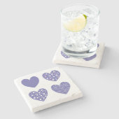 4つのハート ストーンコースター (横)