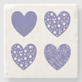 4つのハート ストーンコースター