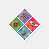 4つのバグ スタンダードカクテルナプキン (角)