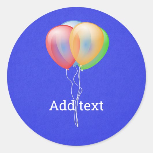 4つのバルーンテンプレート、 ラウンドシール (正面)