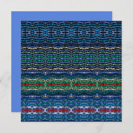 4つのパーツ調和の半透明の交互図形 カード (正面/裏面)
