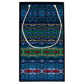 4つのパーツ調和の半透明の交互図形 スモールペーパーバッグ (裏面)