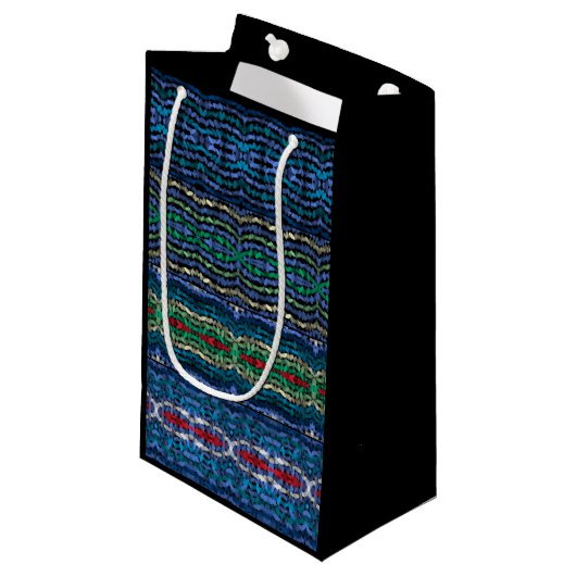 4つのパーツ調和の半透明の交互図形 スモールペーパーバッグ (正面アングル)