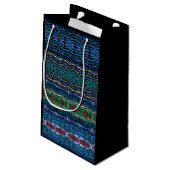 4つのパーツ調和の半透明の交互図形 スモールペーパーバッグ (裏面アングル)