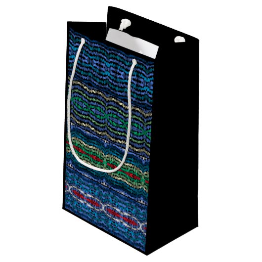 4つのパーツ調和の半透明の交互図形 スモールペーパーバッグ (裏面アングル)