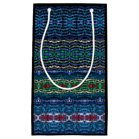 4つのパーツ調和の半透明の交互図形 スモールペーパーバッグ (正面)