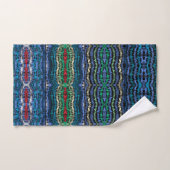 4つのパーツ調和の半透明の交互図形 バスタオルセット (ハンドタオル)