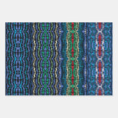 4つのパーツ調和の半透明の交互図形 ラッピングペーパーシート (正面3)