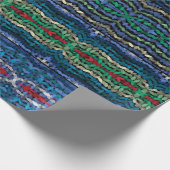 4つのパーツ調和の半透明の交互図形 ラッピングペーパー (角)