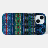 4つのパーツ調和の半透明の交互図形 Case-Mate iPhoneケース (裏面 (横))