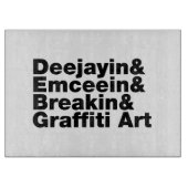 4つのヒップホップ カッティングボード (正面)