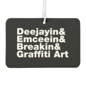 4つのヒップホップ カーエアーフレッシュナー (裏面)