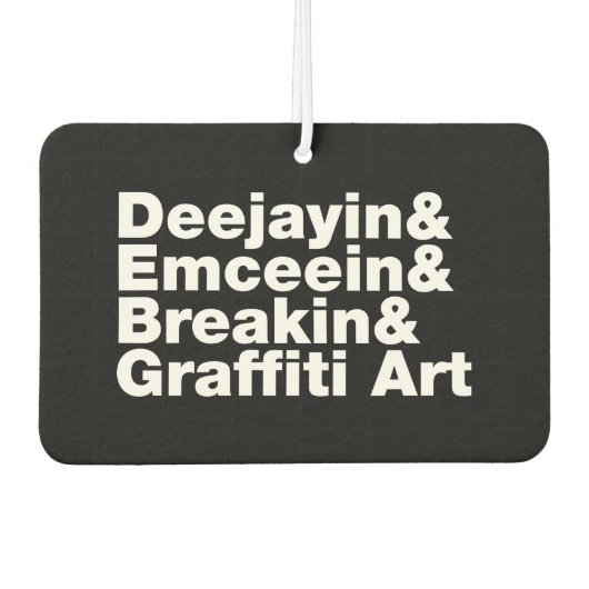 4つのヒップホップ カーエアーフレッシュナー (正面)