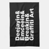 4つのヒップホップ キッチンタオル (縦)