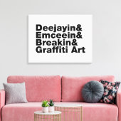 4つのヒップホップ キャンバスプリント (インサイチュ (リビング))