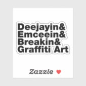 4つのヒップホップ シール (シート)