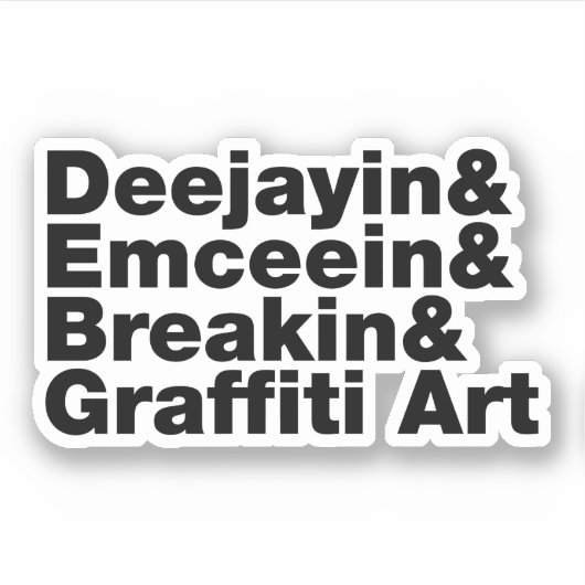 4つのヒップホップ シール (正面)