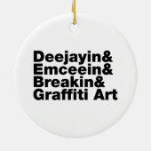 4つのヒップホップ セラミックオーナメント (裏面)