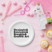 4つのヒップホップ ペーパープレート (パーティー)