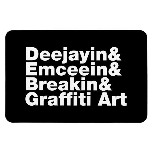 4つのヒップホップ マグネット (横)