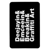 4つのヒップホップ マグネット (縦)