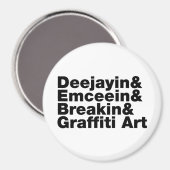 4つのヒップホップ マグネット (正面/裏面)