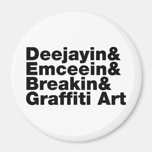 4つのヒップホップ マグネット (正面)