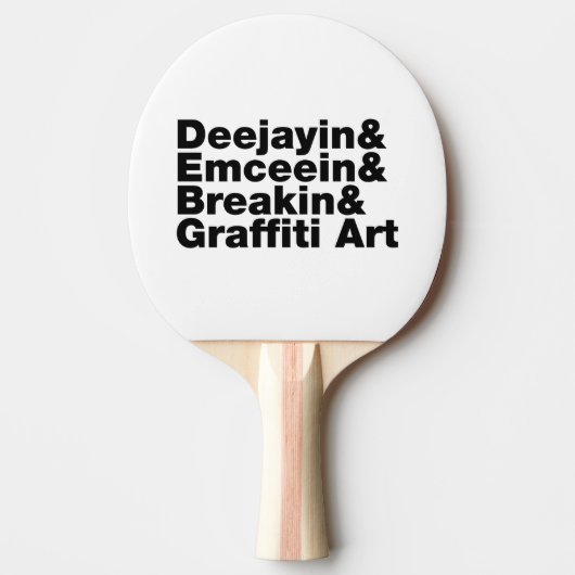 4つのヒップホップ 卓球ラケット (正面)