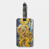 4つのヒマワリゴッホヴィンチェンツォが付いている静物画 ラゲッジタグ (裏面縦)