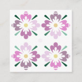 4つのピンクのフローラシェイプのエンクロージャカード エンクロージャーカード (正面)