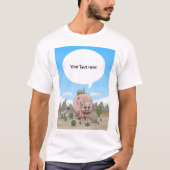 4つのファンタジー恐竜 Tシャツ (正面)