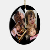 4つのフォトコラージュテンプレート セラミックオーナメント (右)