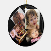 4つのフォトコラージュテンプレート セラミックオーナメント (左)