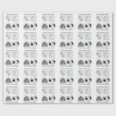 4つのフォトコラージュ家族モノグラム引用文 ラッピングペーパー (フラット)