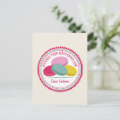 4つのフランスのマカロンレシピはがき ポストカード (スタンド正面)