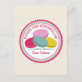 4つのフランスのマカロンレシピはがき ポストカード (正面)