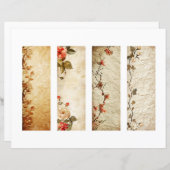 4つのフローラブックマーク (正面/裏面)