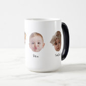 4つのベビー顔ギフトモーミーパパおばあちゃんグランドパ モーフィングマグカップ (正面右)