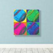 4つのベースボー違うルの色 キャンバスプリント (インサイチュ (ウッドフロア))