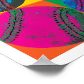 4つのベースボー違うルの色 ポスター (角)