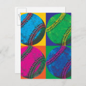 4つのベースボー違うルの色 ポストカード (正面/裏面)