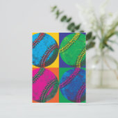 4つのベースボー違うルの色 ポストカード (スタンド正面)