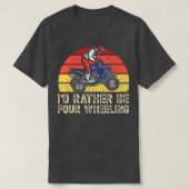 4つのホイーリングATVライダークワッドバイクオフ Tシャツ (デザイン正面)