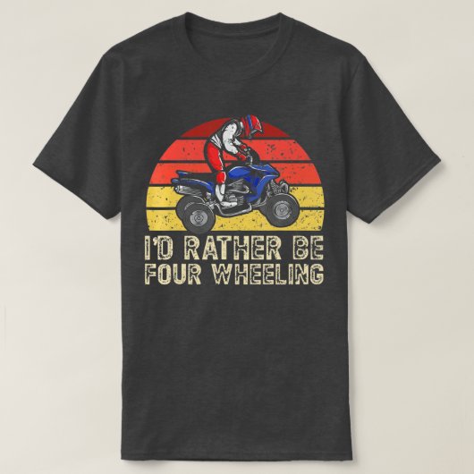 4つのホイーリングATVライダークワッドバイクオフ Tシャツ (デザイン正面)