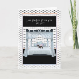 4つのポスターベッドで猫のカードを手に入れる カード