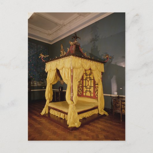 4つのポスターベッド、中国のスタイル、1750s ポストカード (正面)