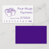 4つのマグカップ ロイヤリティカード (正面/裏面)