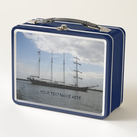 4つのマスター出荷顧客。文字弁箱 メタルランチボックス (正面)