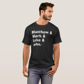 4つのマタイによる福音書はルークおよびジョンのTシャツを示します Tシャツ (正面フル)