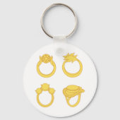 4つのリングや輪 キーホルダー (裏面)